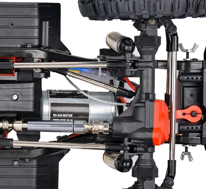 AXX6 1:10 6x6 RC Crawler Truck 6WD Off-Road Rock Climbing Car, 2-Speed Gearbox, Differential Lock, Portal Axles Simulation Model