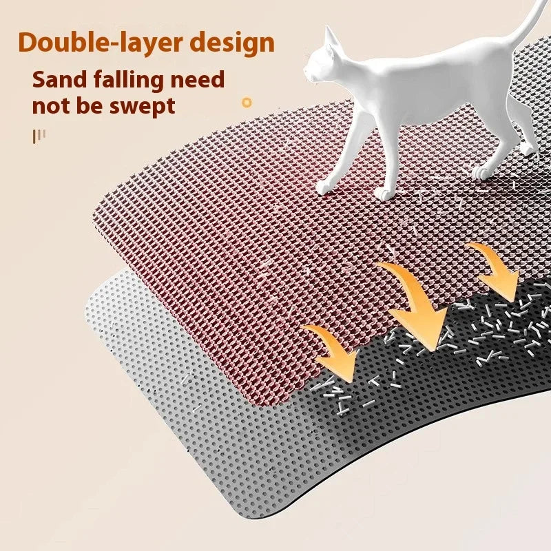 Waterproof Cat Litter Mat - Non-Slip 2-Layer