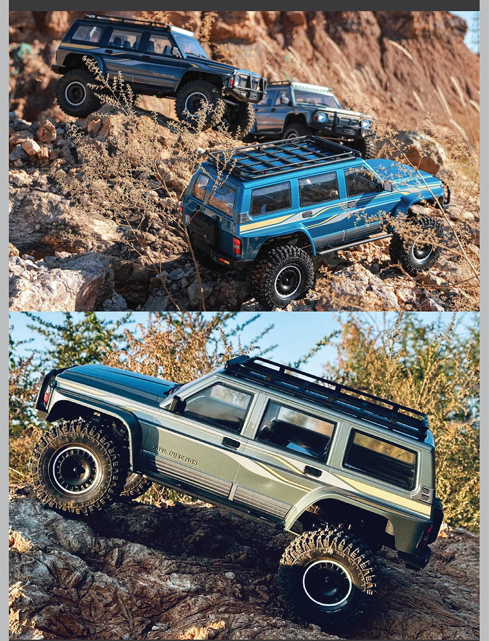 1/10 Scale YK4107 RC Crawler 4WD Dual Speed Lock Differential Remote Control Off Road Climbing Hobby RC Model Car Toy Vehicle