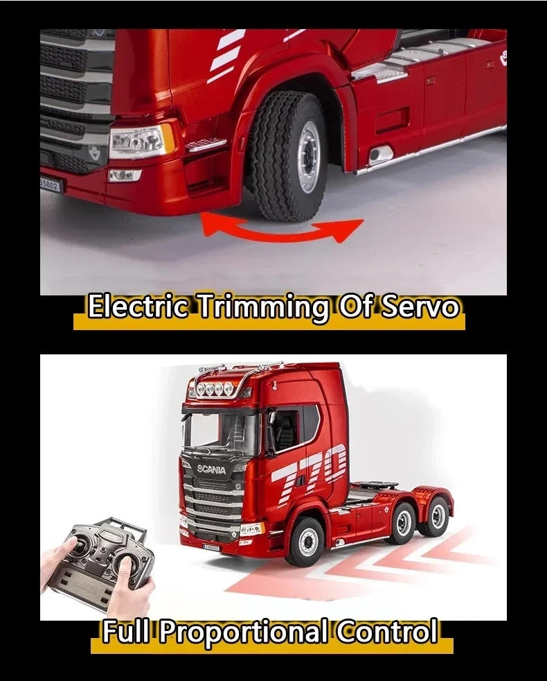 Huina New Model 1501+1509 770s RC Heavy-duty Truck Trailer Model Tractor High-end Toy Children's Adult Gift