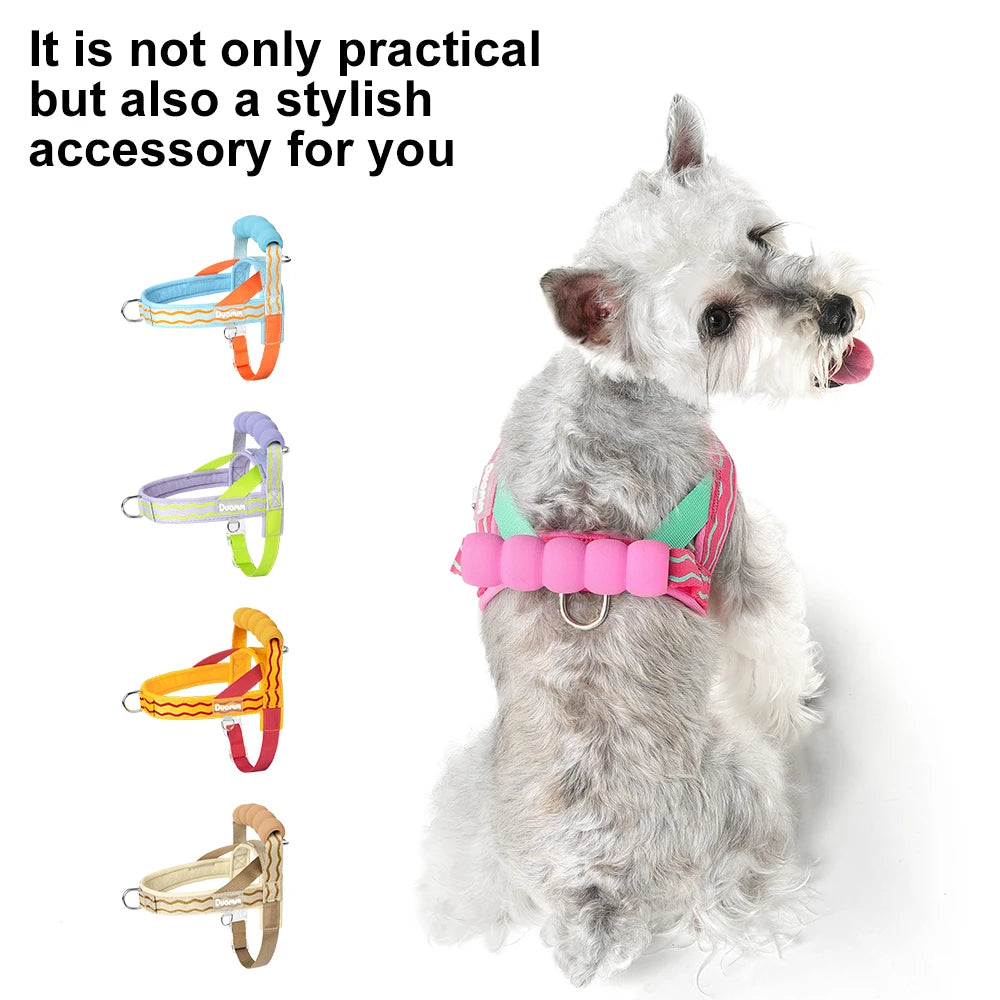 Saddle Dog Harness Soft Padded Foam Handle Liftable Outdoor Walking Puppy Breathable No Choke Small Medium Dog Pet Vest Harness