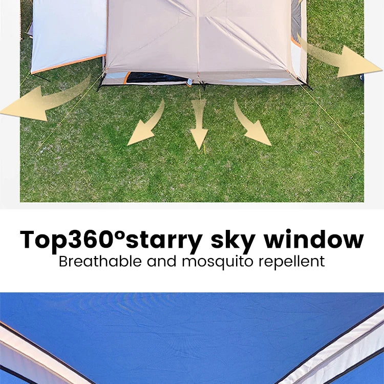 Sonuto Tent outdoor camping overnight two-bedroom portable thickened field awning camping equipment family gathering