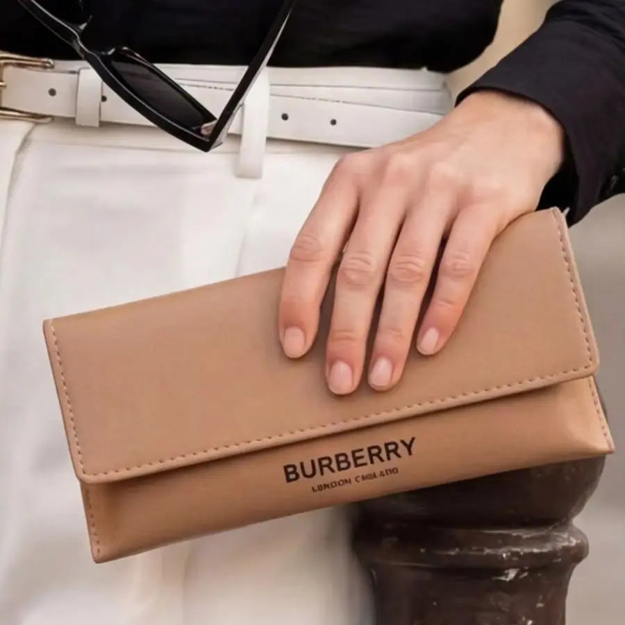 Burberry Wine Brown Leather Eyeglasses Case Luxury Hard Shell Protective Glasses Storage Box Designer Accessory For Women Perfec
