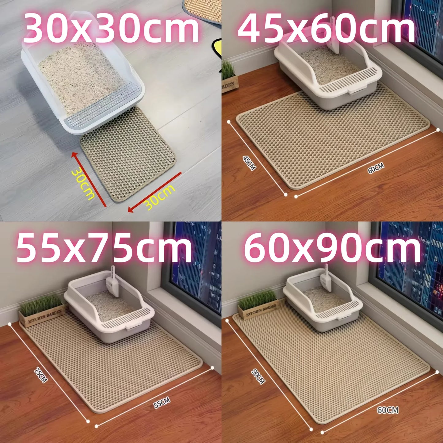 Waterproof Cat Litter Mat - Non-Slip 2-Layer