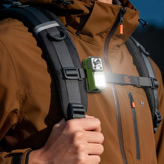 LED Magnetic Clamp Flashlight Outdoors Ultra-long-lasting Lighting Work Emergenc Lamp Clip-on Rechargeable Camping Hiking Light