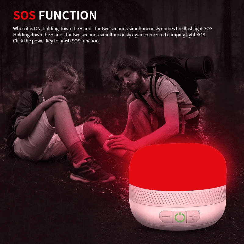 LV10 Rechargeable Camping Lantern 230 Hour Camping Flashlight with Magnet Lighting Fixture Tent Fishing Portable Emergency Light
