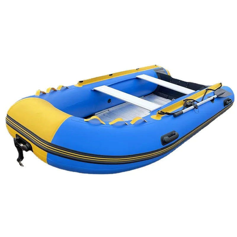 3.3m Inflatable Kayak PVC Speedboat Fishing Canoe Fishing Boat Aluminum Alloy Bottom