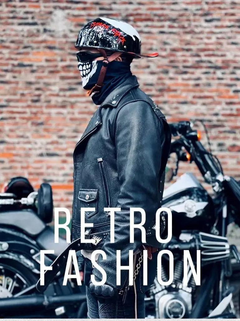 Motorcycle Helmet, Japanese-German Helmet, Men's Retro Half Helmet, Cruise Pedal, Tram, Light Prince Baseball Cap, Spring and Su