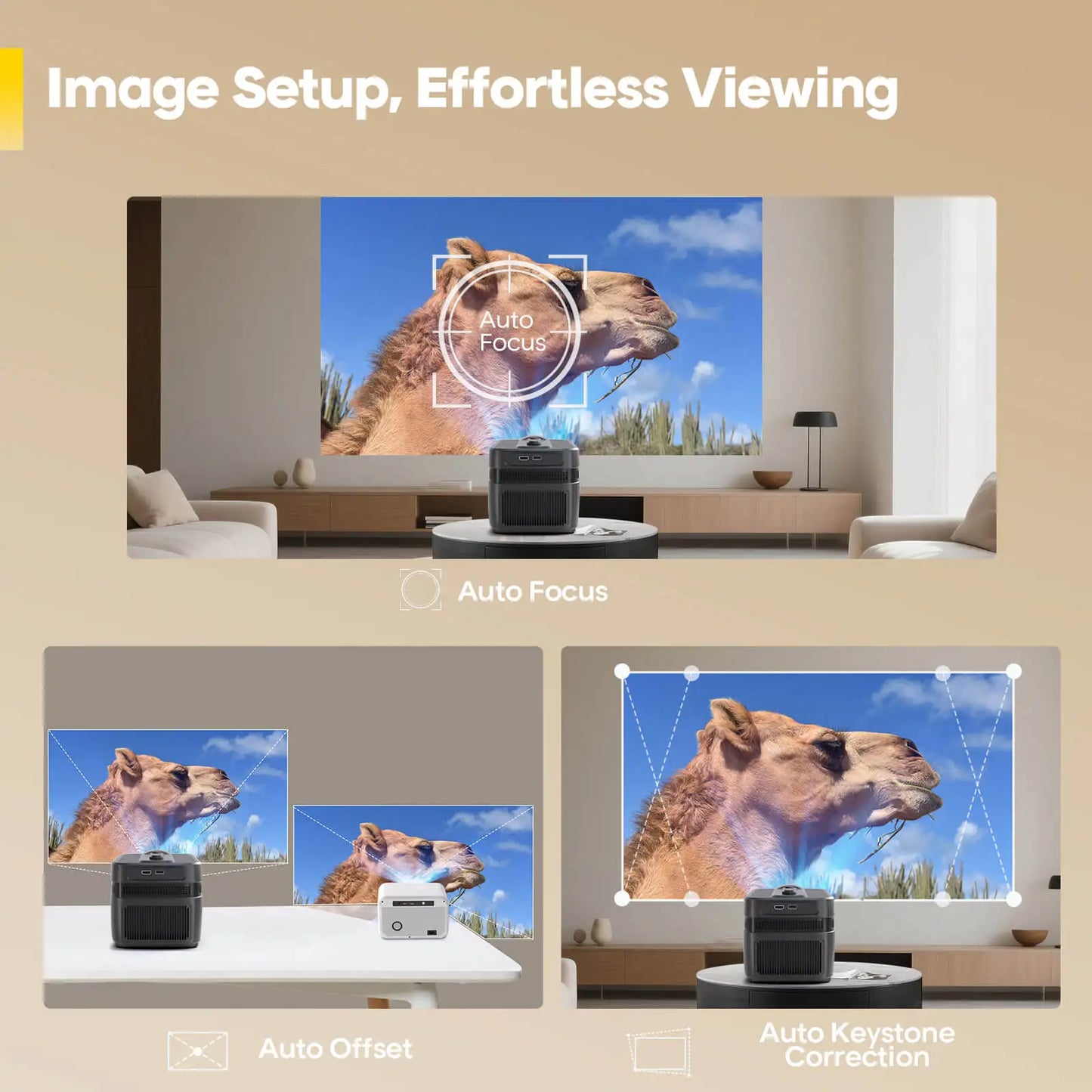 Magcubic 900ANSI HY450 C Auto Focus Projector 8K 1080P Ultra Short Throw Allwinner H726 BT5.4 Auto Offset Home Theater Voice