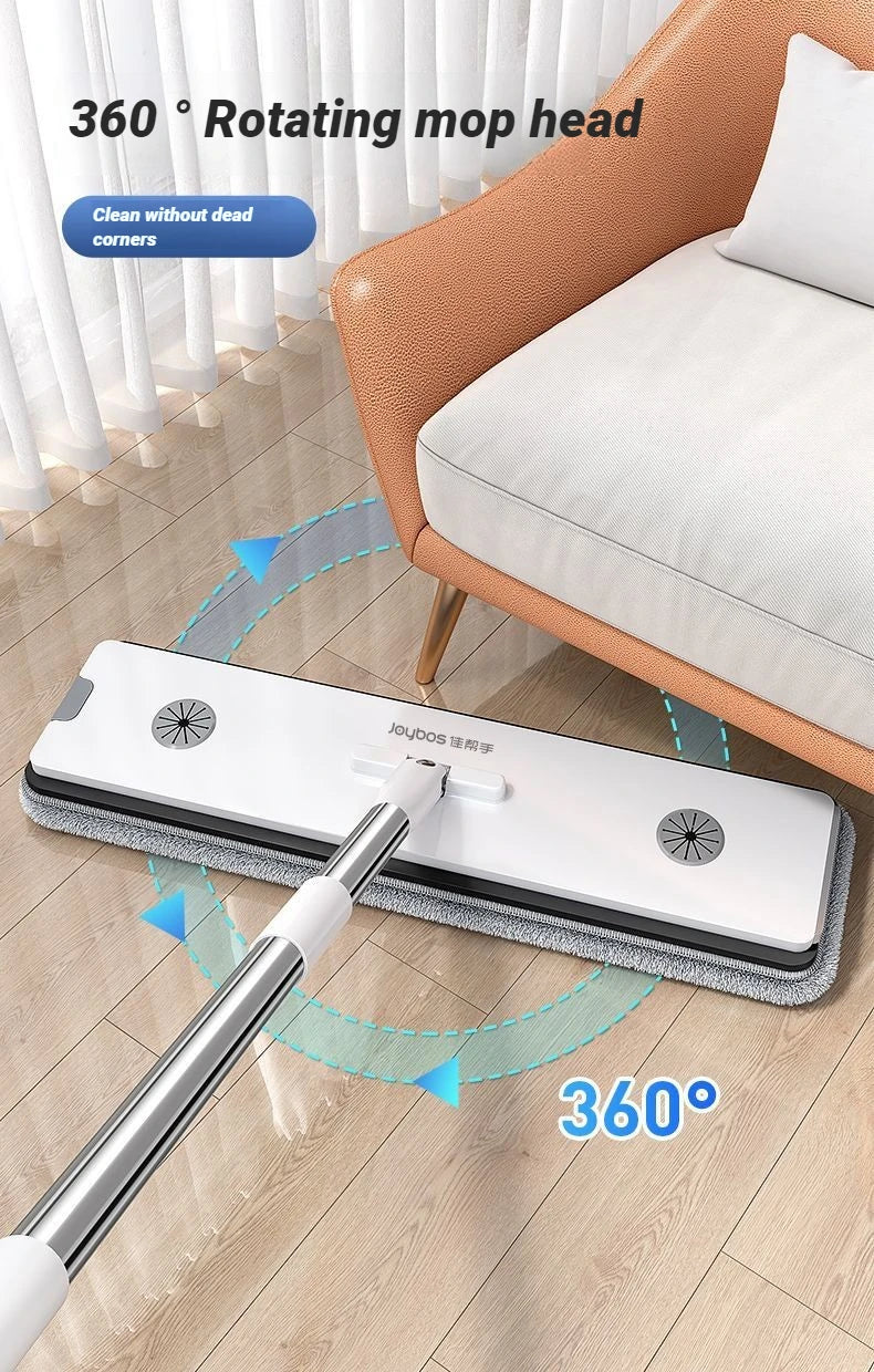 JOYBOS Floor Flat Spin Mop Set With Bucket 360 Rotating Hand-Free  33cm Washing and Squeeze For Home Toilet Bathroom Cleaner Mop