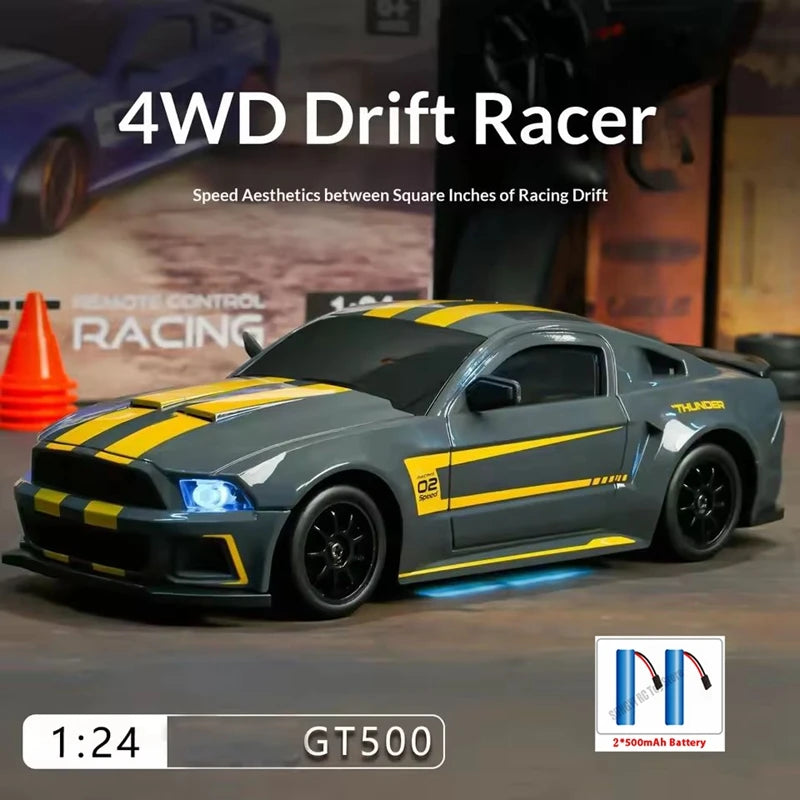 1:24 RC Drift Car 4WD Remote Control Car with Classic LED Lights High Speed Rechargeable Racing Sport Toy for Boys and Adults