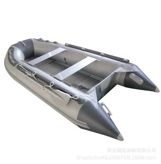 3.3m Inflatable Kayak PVC Speedboat Fishing Canoe Fishing Boat Aluminum Alloy Bottom Vibely Store