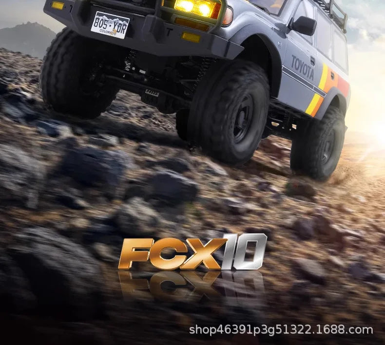 Fms 1:10 Rc Fcx Toyota Lc80 Simulation Off-Road Climbing Vehicle With High And Low Speed Remote Control Remote Control Toy Car