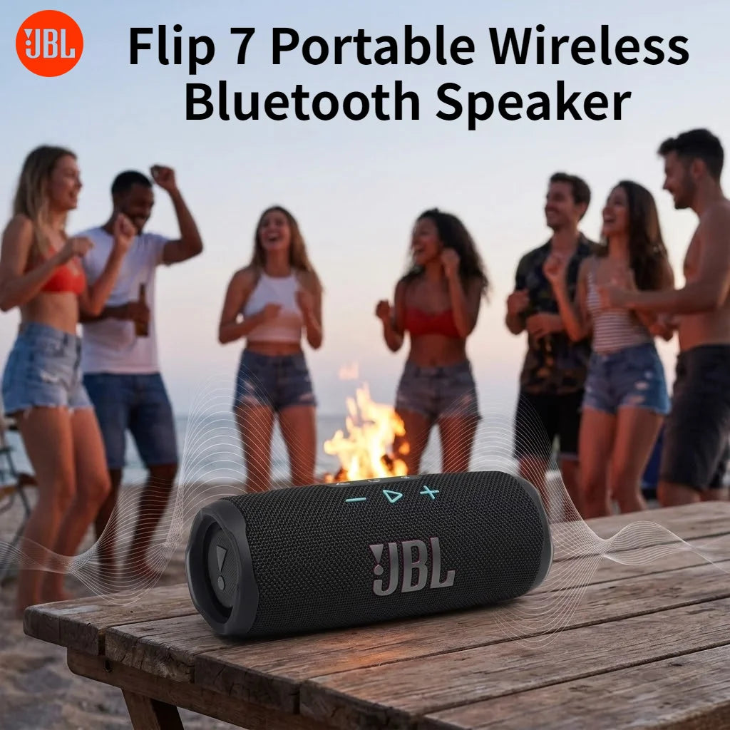 JBL Flip 7 Portable Bluetooth Speaker IP68 Waterproof Dustproof Deep Bass AI Sound Boost 16H Playtime for Outdoor Camping Party