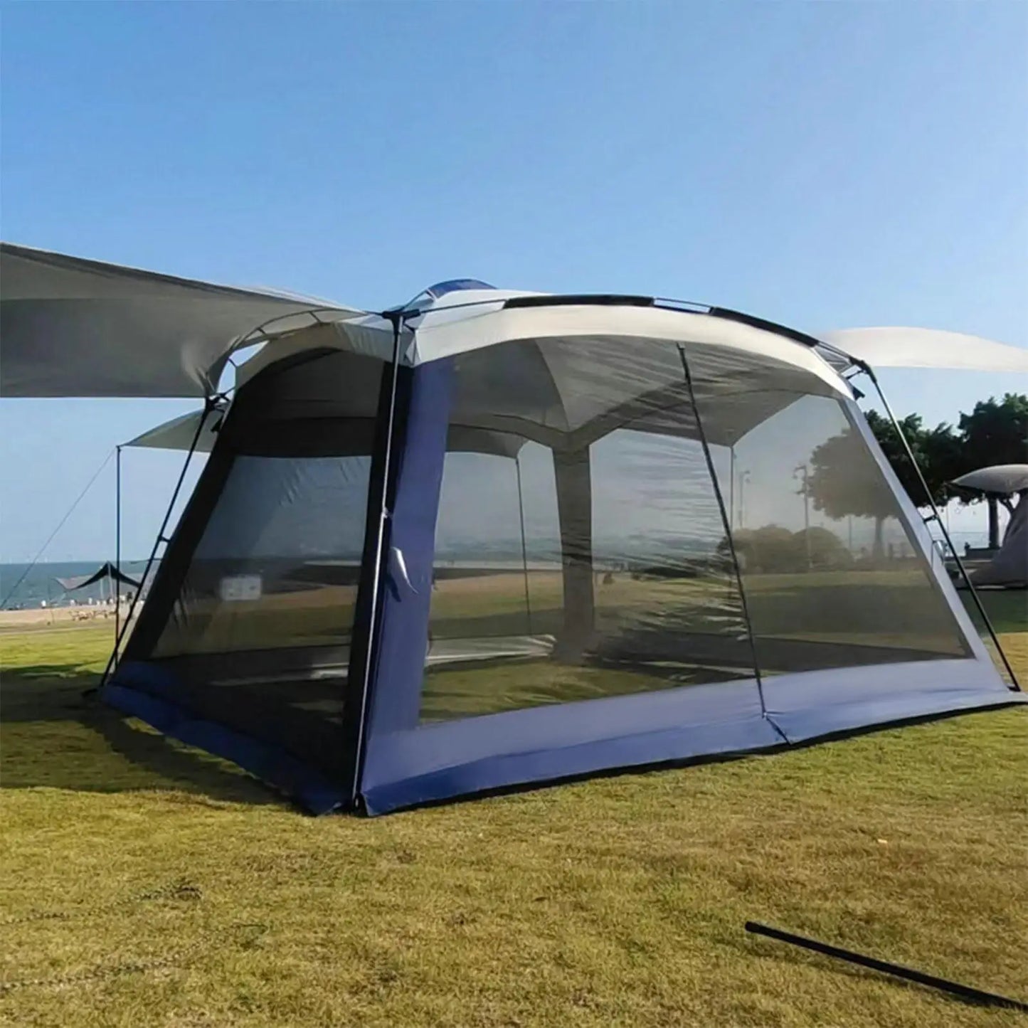 Outdoor Tent UV Resistant Sunshade House Screen House Tent For Family Trip Backyard Picnic Hiking Road Trips Travel