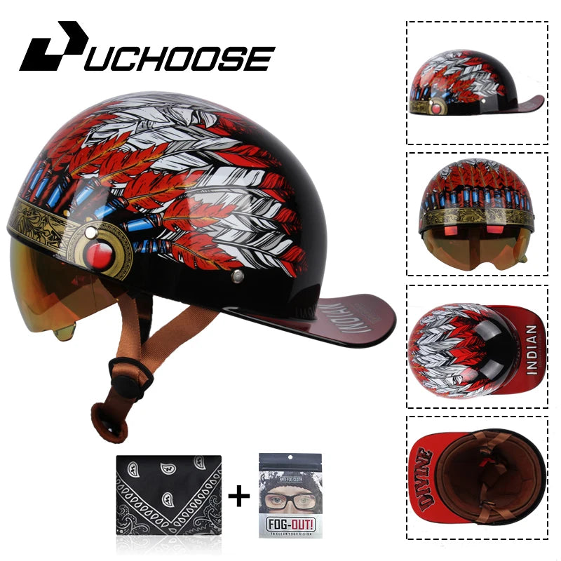 2024 Adult Open Face Summer Retro Riding Bicycles Vintage Half Helmet Baseball Cap Helmets Children Riding Motocross Men Women