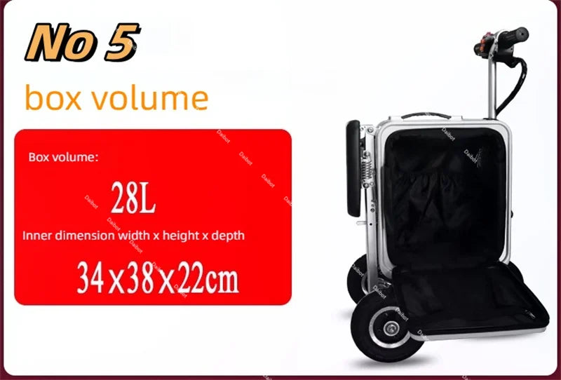 Folding Luggage Parent Child Electric Scooter For Adults With Seat 300W 36V Travel Lightweight Mobility Scooter For Elderly
