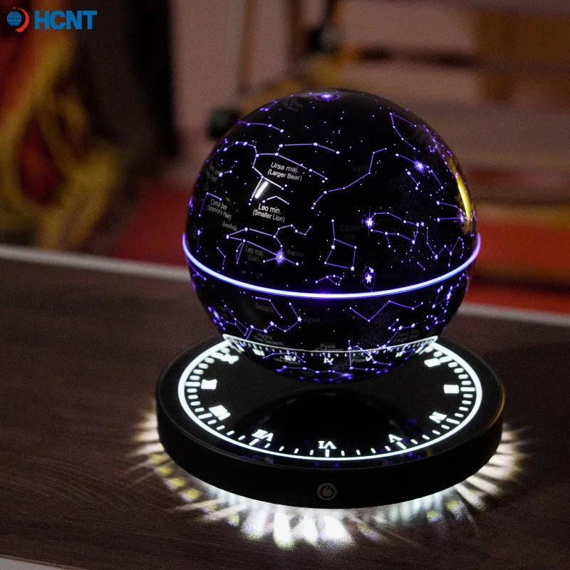 Levitating Lamp Magnetic Levitation Globe LED Earth Floating Rotating Globe Bedside Novelty Christmas Gifts Galactic starry sky