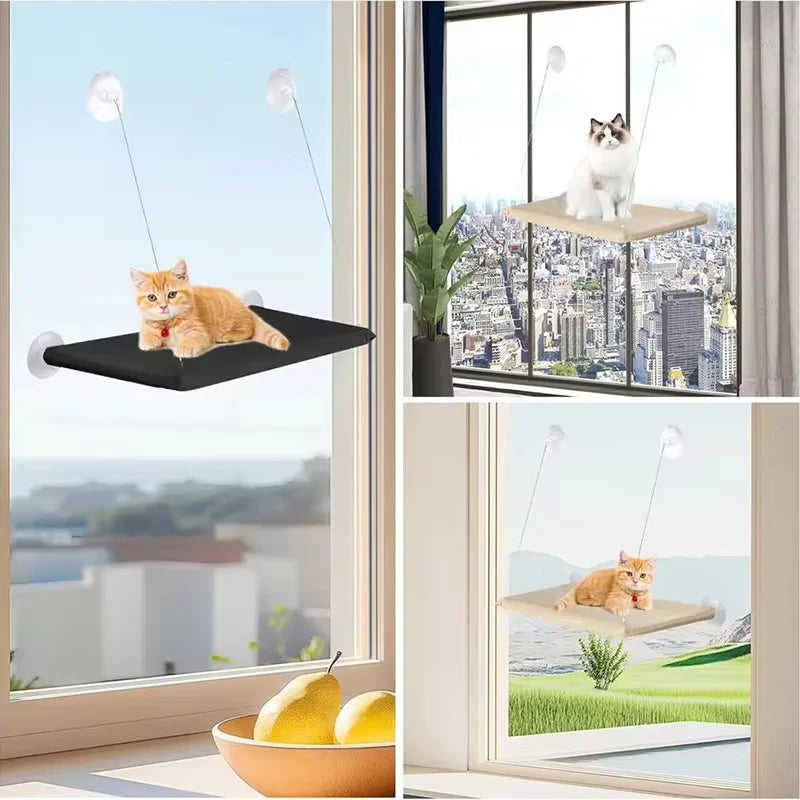 Window-Mounted Hanging Cat Hammock Bed