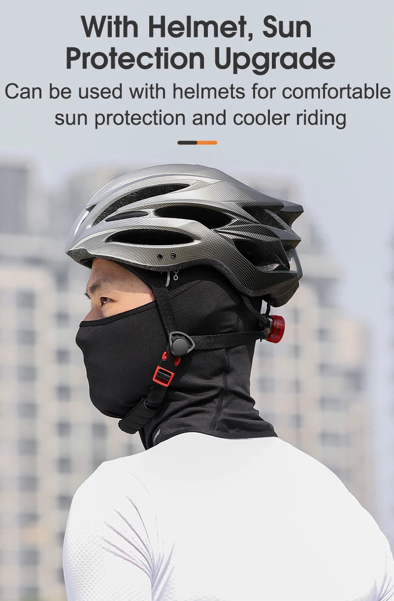 WEST BIKING Summer Breathable Cycling Cap Anti-UV Balaclava Men Full Face Mask Bicycle Motorcycle Running Cooling Sport Gear