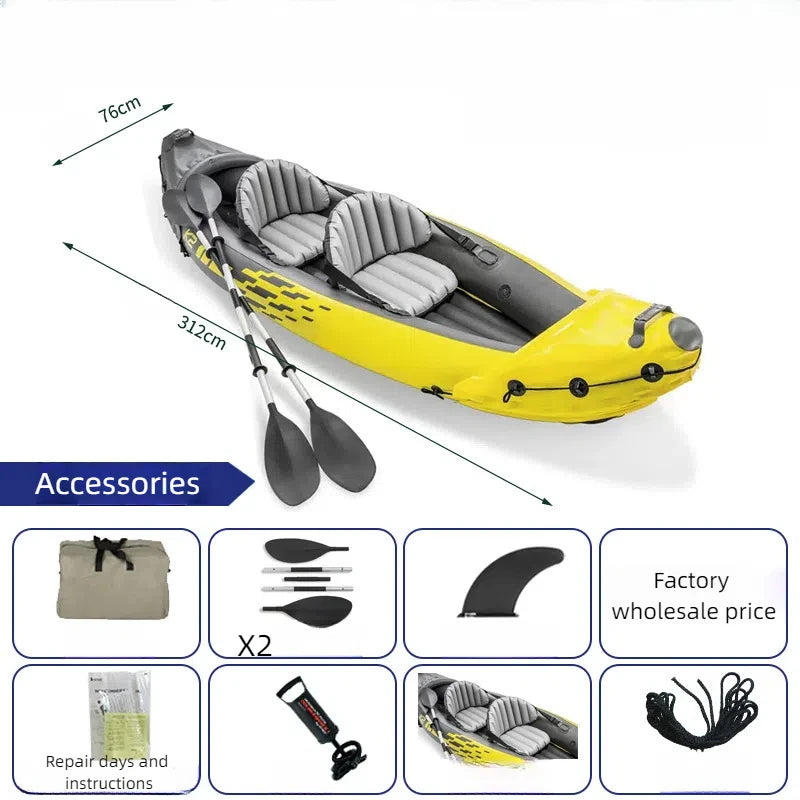 68307 K2 Kayak 2 Person Outdoor Professional Inflatable Rowing Boat Inflatable Kayak With Paddle for Sport Gaming