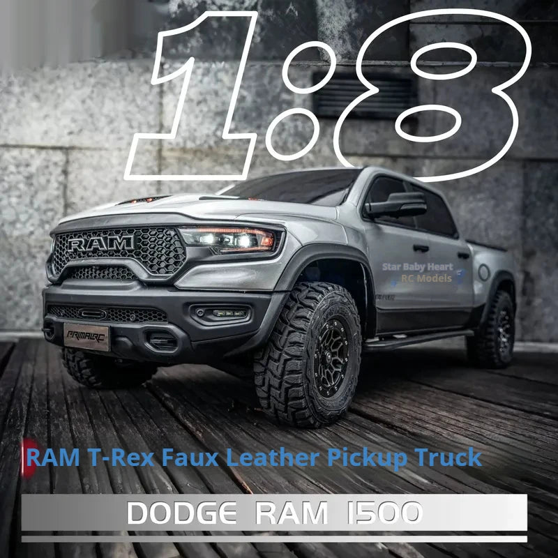 KM Thunder 1/8 Scale RAM 1500 Tyrannosaurus RC Remote Control Off-Road Pickup Truck Electric Model Car for Boys Birthday Gift Vibely Store