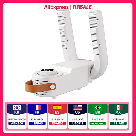 Household Foldable Shoes Dryer UV Shoes Dryer Constant Temperature Socks Boot Dryer Sterilization and Deodorization Machine