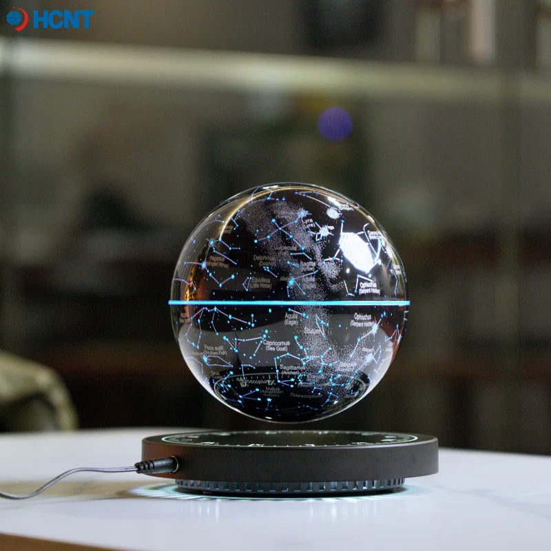 Levitating Lamp Magnetic Levitation Globe LED Earth Floating Rotating Globe Bedside Novelty Christmas Gifts Galactic starry sky