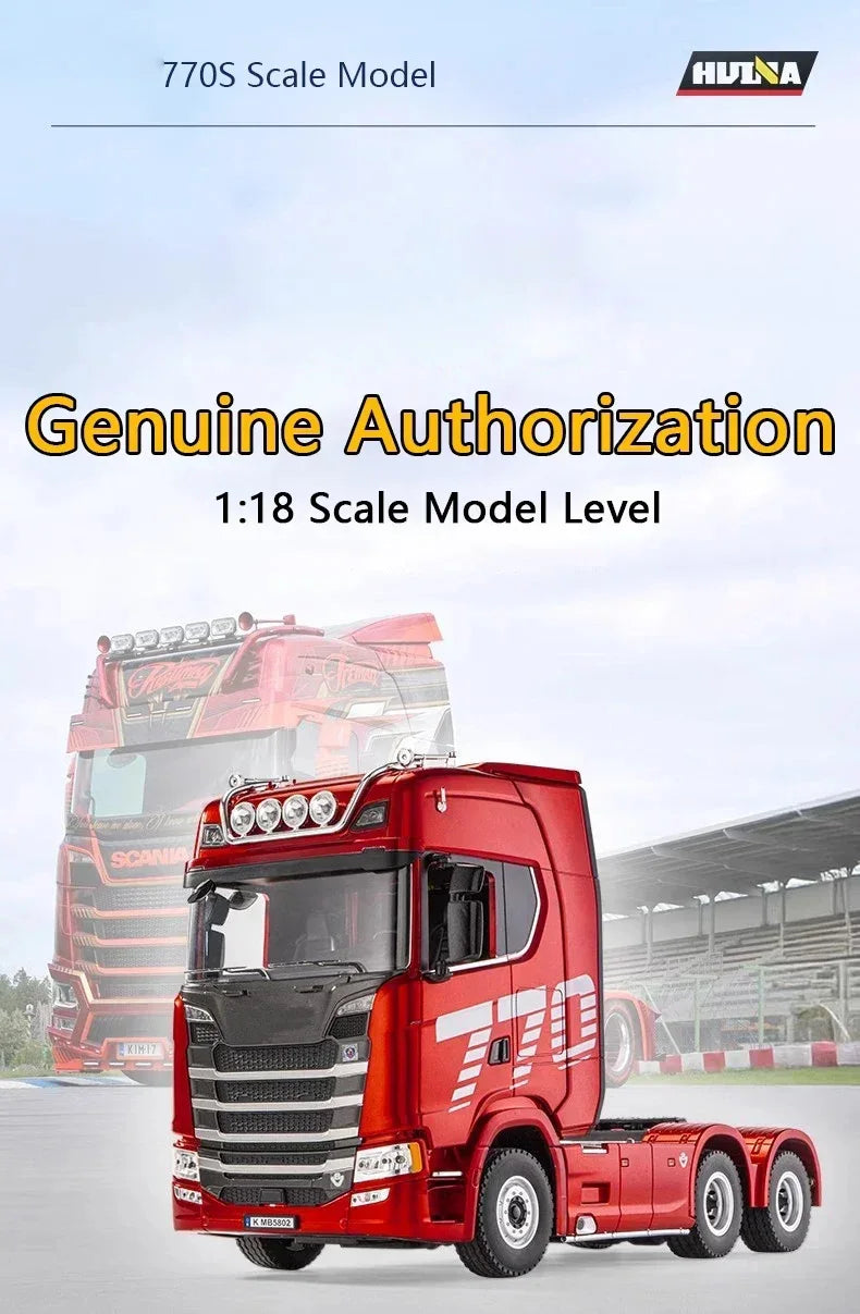 Huina New Model 1501+1509 770s RC Heavy-duty Truck Trailer Model Tractor High-end Toy Children's Adult Gift