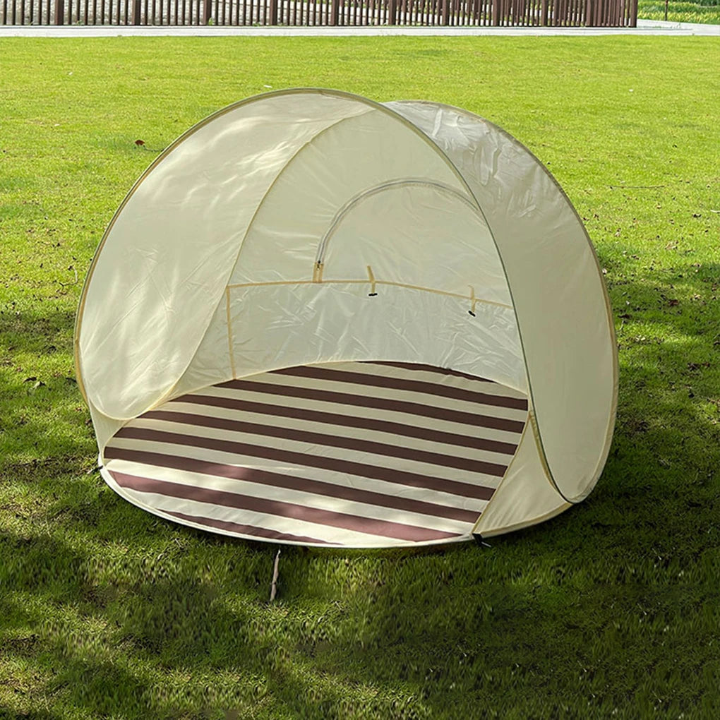 Reusable Outdoor Portable Camping One Click Open 3-4 People Tent Large Space Sunshade Beach Sun Shelter Tent Garden Beach Tent