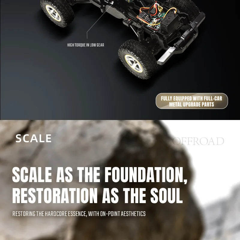 JXC LR1801 Professional RC Remote Control Car 1:18 Off-Road Climbing Car Four-Wheel Drive Dual-Speed Toy Car Model Boy Adult