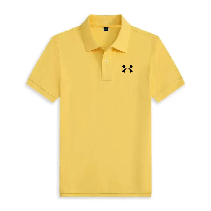 Men's Summer Business Casual Polo Shirt Short Sleeve Breathable T-Shirt Comfortable Lightweight Fashion Top
