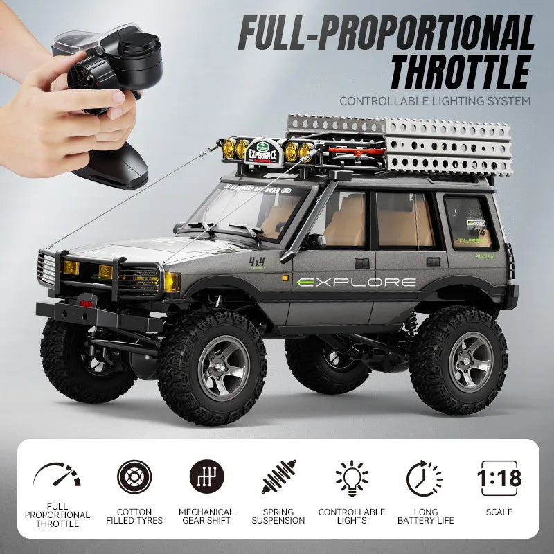 JXC LR1801 Professional RC Remote Control Car 1:18 Off-Road Climbing Car Four-Wheel Drive Dual-Speed Toy Car Model Boy Adult