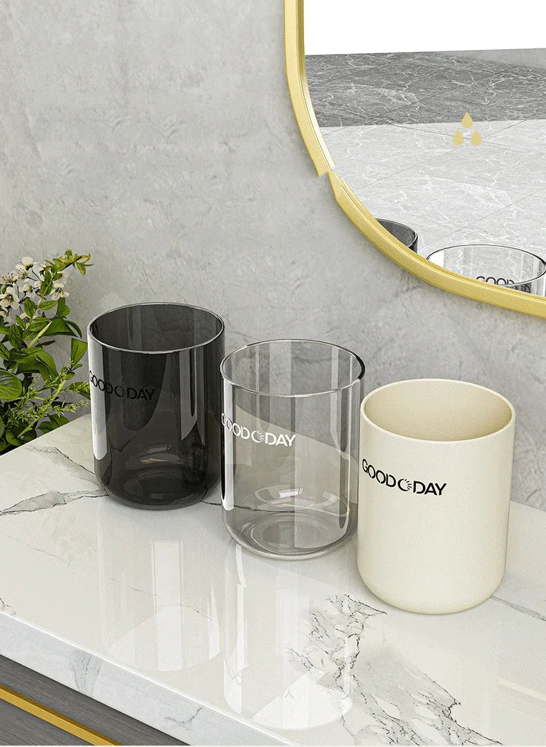 Washing Cup Toothbrush Holder Wall Mounted Toothpaste Shaver Storage Multifunctional Household Bathroom Accessories Storage Rack