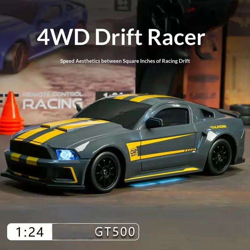 1:24 RC Drift Car 4WD Remote Control Car with Classic LED Lights High Speed Rechargeable Racing Sport Toy for Boys and Adults