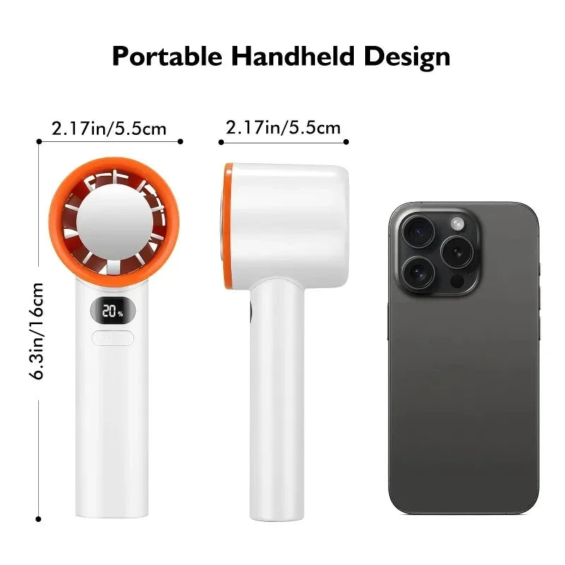 Xiaomi MIJIA Handheld Mini Fan Electric Hand Fans Ice Compress 120 High-Speed Cooling USB Rechargeable Portable Digital Display Vibely Store