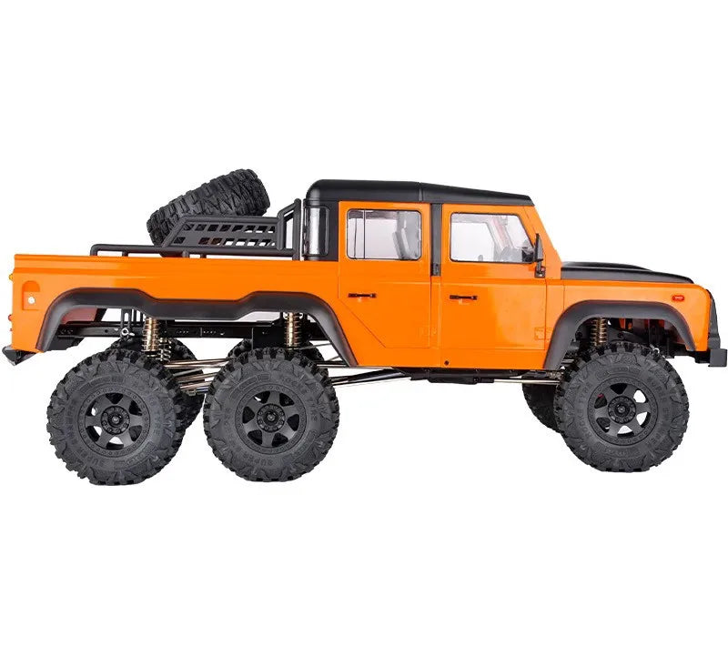 AXX6 1:10 6x6 RC Crawler Truck 6WD Off-Road Rock Climbing Car, 2-Speed Gearbox, Differential Lock, Portal Axles Simulation Model