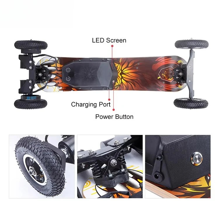 OEM High Speed Bushing Automatic Skateboard Electric Off-Road Skateboard