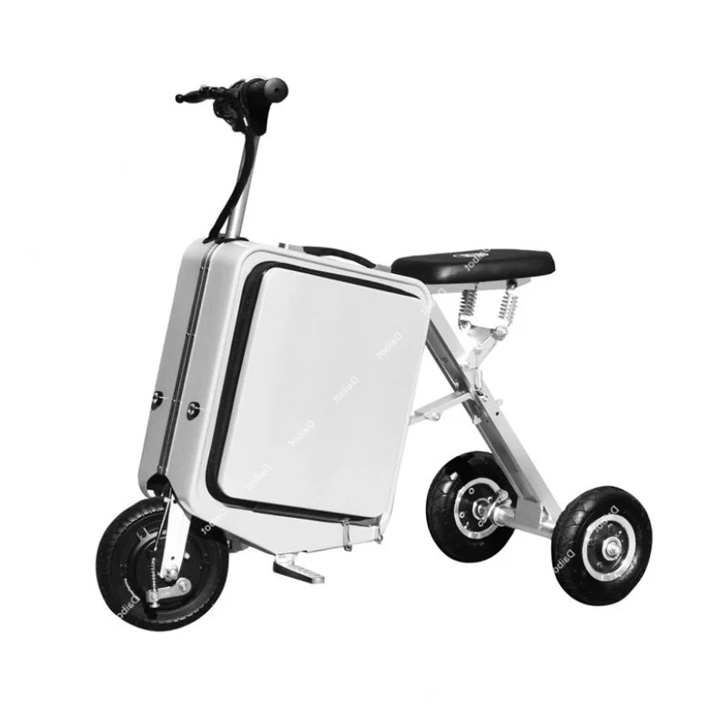 Folding Luggage Parent Child Electric Scooter For Adults With Seat 300W 36V Travel Lightweight Mobility Scooter For Elderly