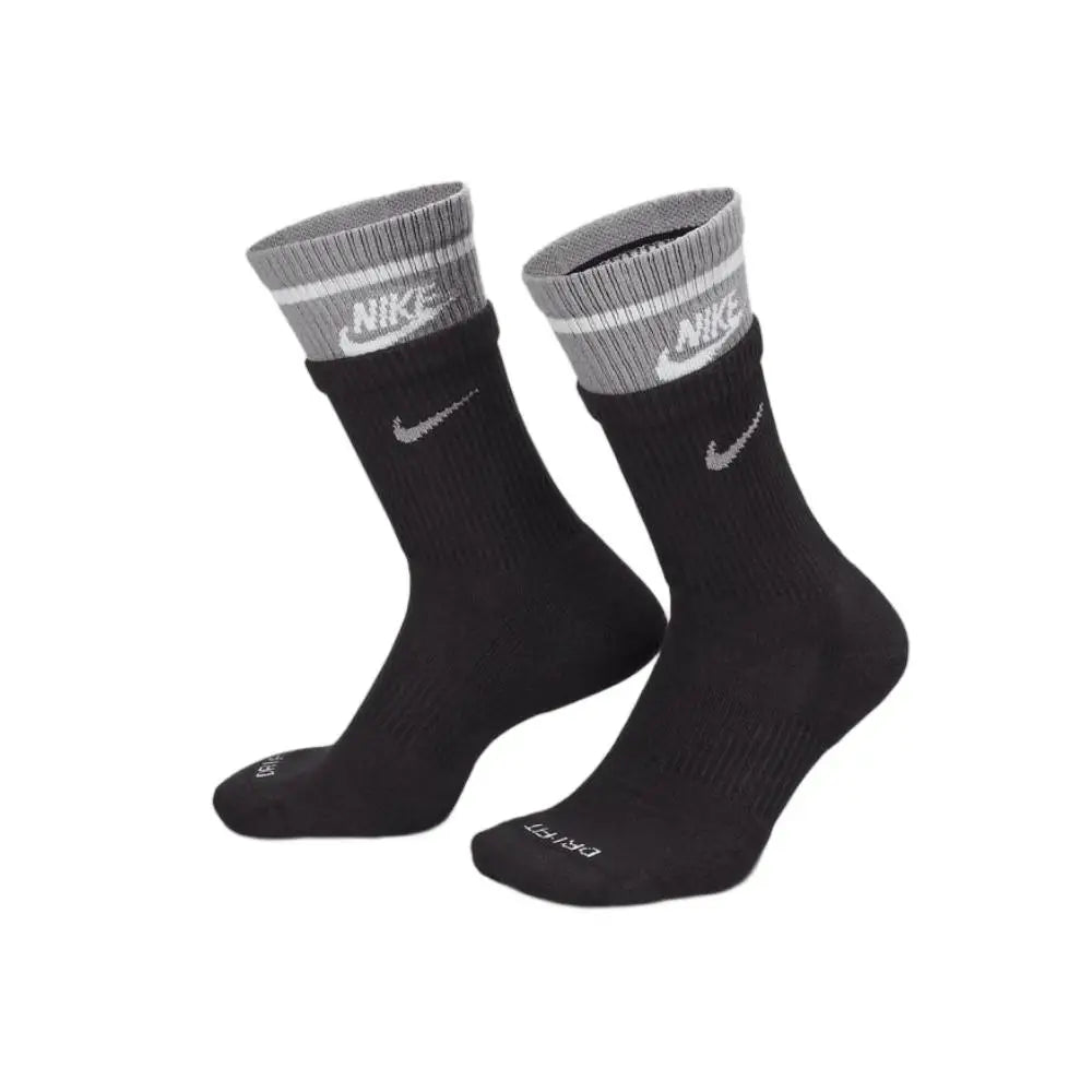 Nike (NIKE) 3-Pack Socks for Men and Women: Air Jordan Training Breathable Casual Socks, Mid-Calf Sports Socks SX5545-019