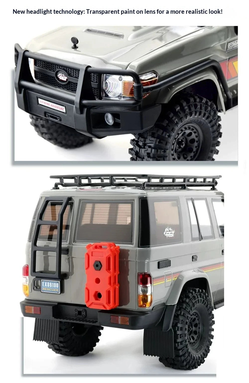 RGT RC Crawler EX86190 LC76 1 10 Scale Electric Four Wheel Drive All Terrain Professional Off Road Car Adult Outdoor Hobby