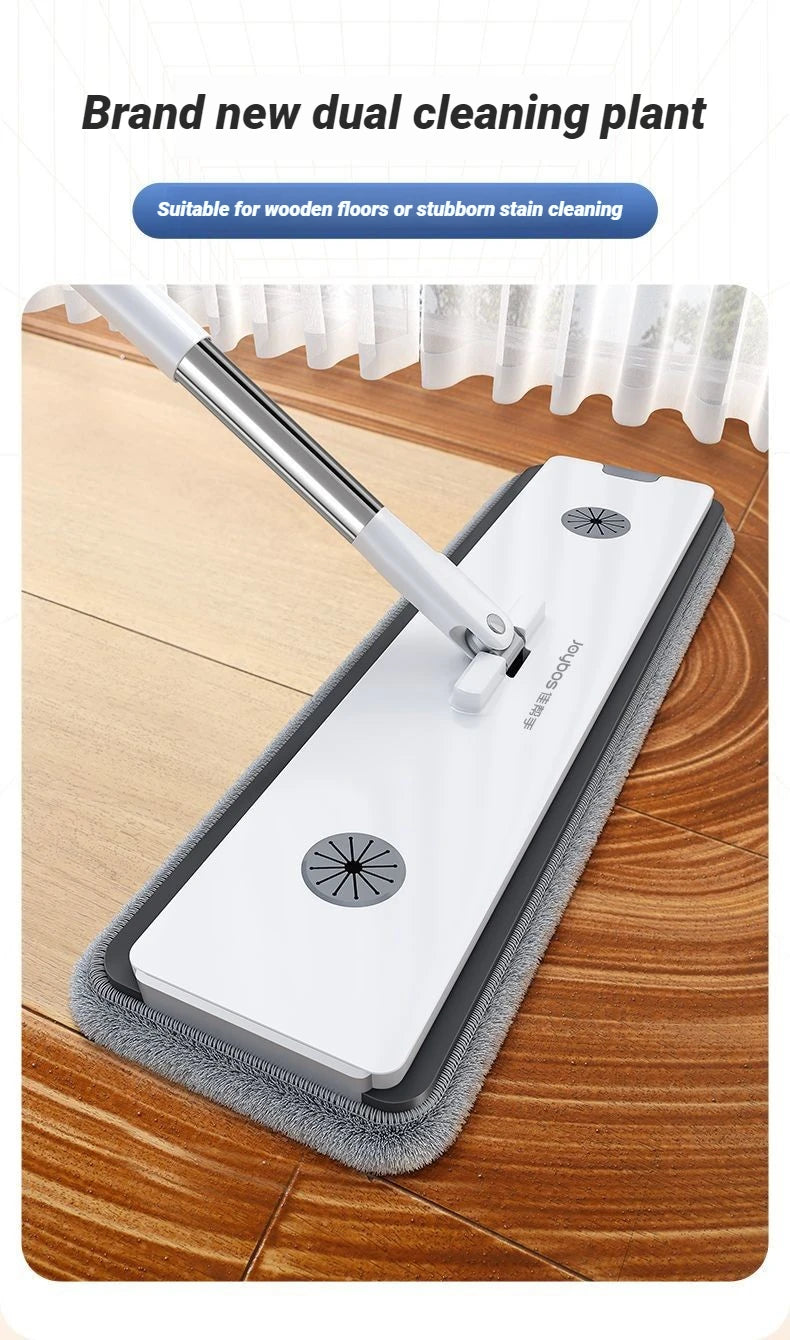 JOYBOS Floor Flat Spin Mop Set With Bucket 360 Rotating Hand-Free  33cm Washing and Squeeze For Home Toilet Bathroom Cleaner Mop