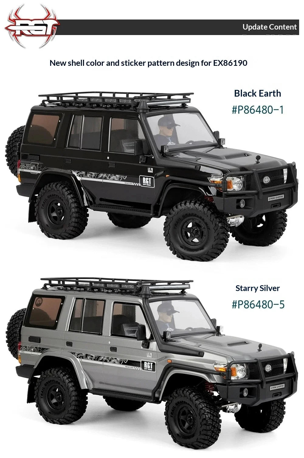 RGT RC Crawler EX86190 LC76 1 10 Scale Electric Four Wheel Drive All Terrain Professional Off Road Car Adult Outdoor Hobby