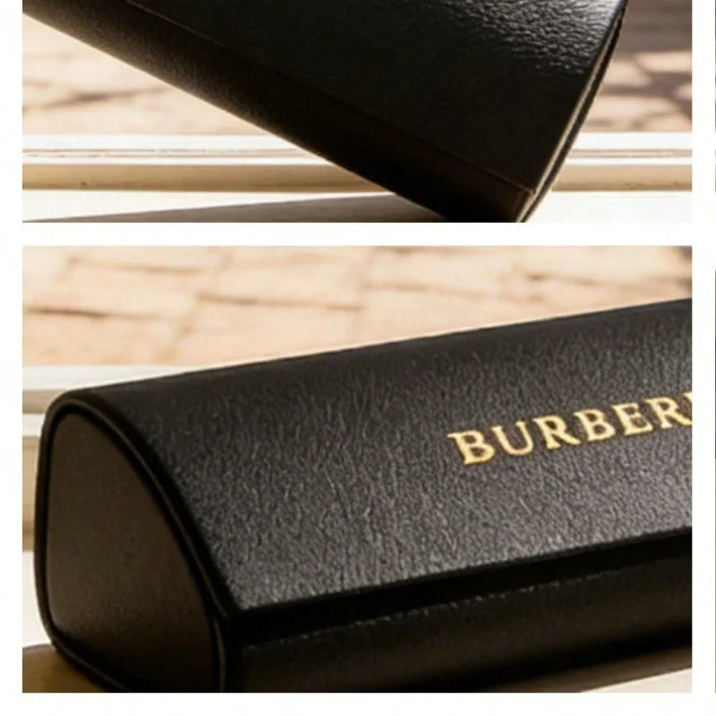 BURBERRY Luxury Leather Glasses Case Hard Shell Fashion Protective Eyewear Storage Box Women Fashion Accessories Gift For Her