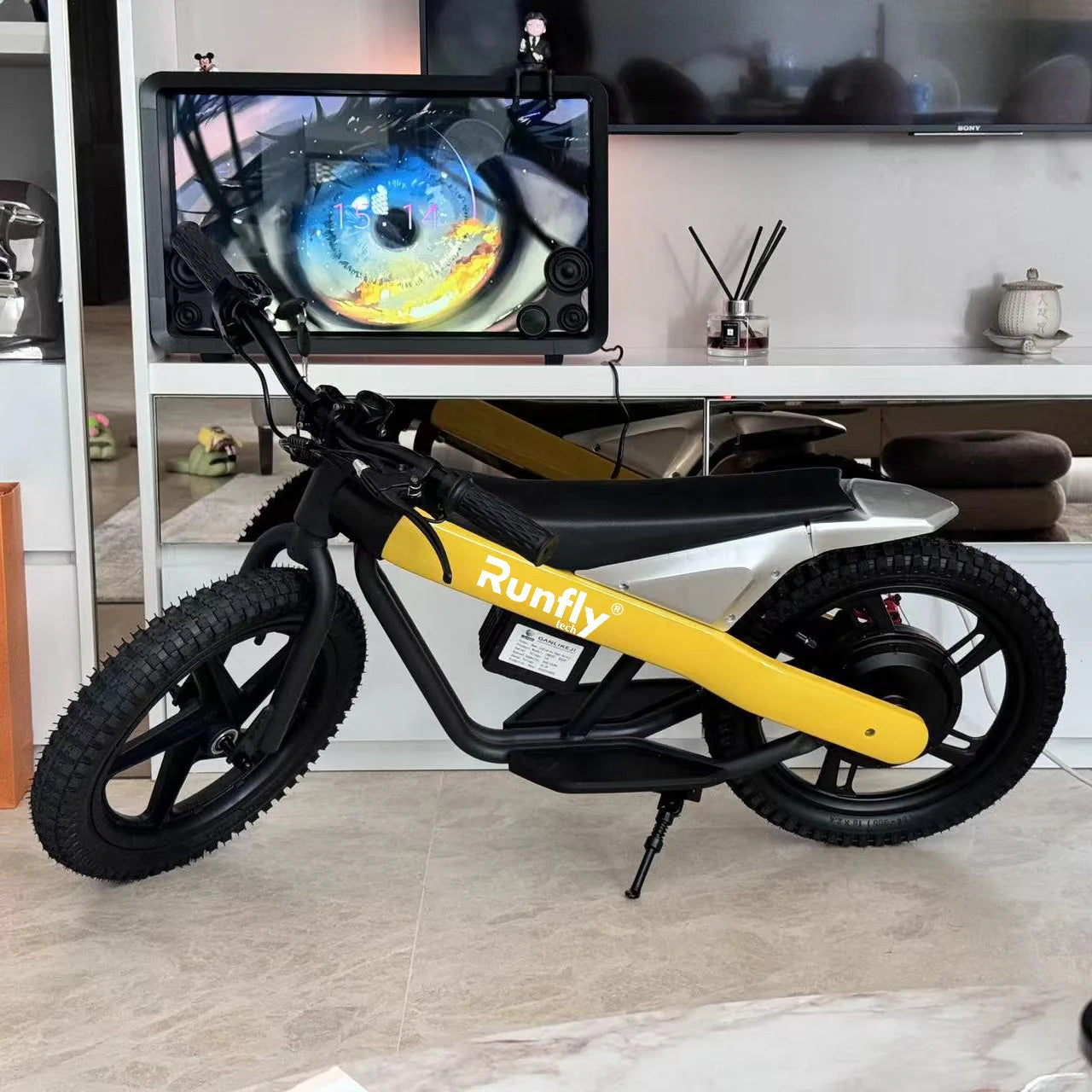 24V Kids Motorcycle Electric Bike Battery-Powered Off-Road with 300W Strong Motor Electric Scooter