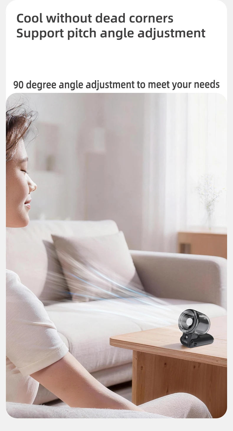 Mini Fan Portable Water Mist Fan 3600mAh 5 Speeds Handheld Foldable Neck Hanging Humidifier Small Spray Fans Type-C Rechargeable Vibely Store