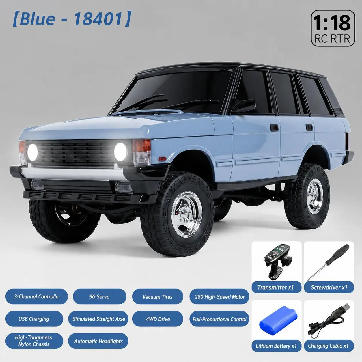 1/18 Ldrc 18401 Remote-Controlled Climbing Vehicle 4wd 40° Large-Angle Climbing Ability For Boys Kids Birthday Gift