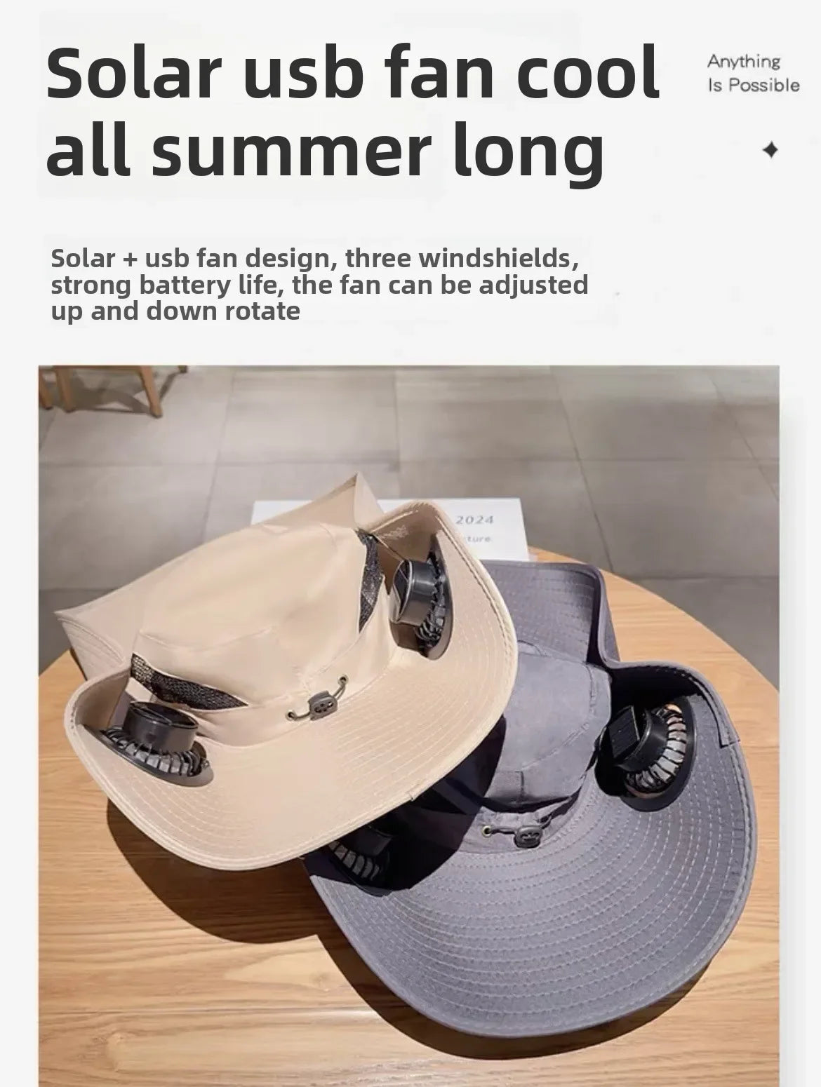 Mens Quick Dry Bucket Hat Large Size Sun Hat with Solar Powered Fan USB Rechargeable for Outdoor Hiking Camping Fishing Activity