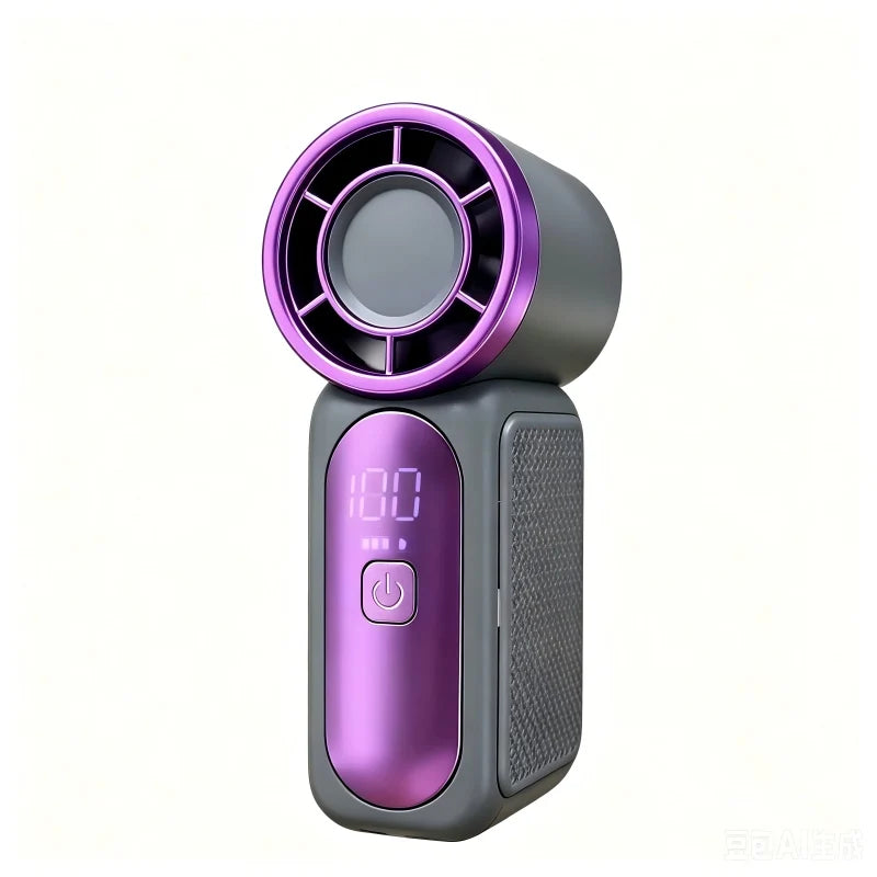 Mini Handheld Fan - Portable Turbo Fan with 100 Wind Speed, 1200mAh & Type-C, - Cooling Blower，Travel,R Cooling Device Vibely Store