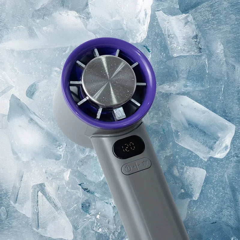 Xiaomi MIJIA Handheld Mini Fan Electric Hand Fans Ice Compress 120 High-Speed Cooling USB Rechargeable Portable Digital Display Vibely Store
